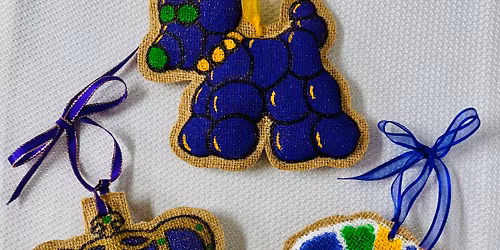 Mardi Gras Burlap Ornament Workshop - 1\/14