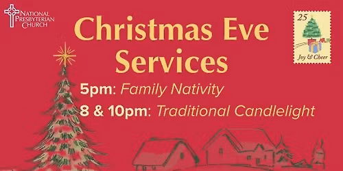Christmas Eve Services: 5pm, 8pm, 10pm