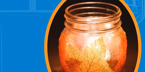 Adult Craft: Mason Jar Leaf Lantern