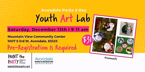 Youth Art Lab: Ornament Paint Class