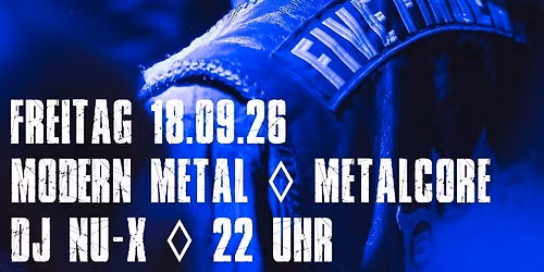 Modern Metal \u2020 Metalcore Party September 2026 mit DJ Nu-X \u2020 Schwarzer Keiler Stuttgart