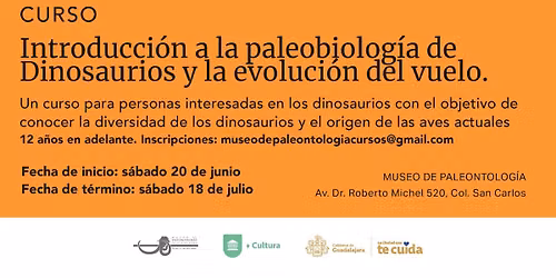 Curso: "Introducci\u00f3n a la paleontolog\u00eda de dinosaurios y la evoluci\u00f3n del vuelo