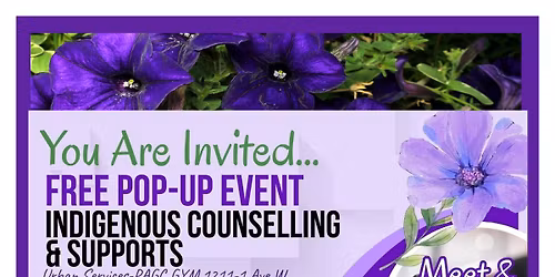 FREE Pop-Up Indigenous Counselling & Supports Event