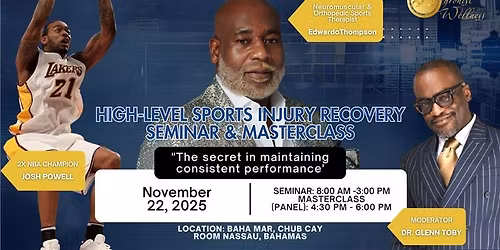High-Level Sports Injury Recovery Seminar & Masterclass