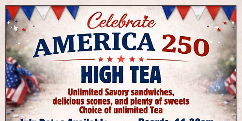 America 250 High Tea Cruise Aboard the Barbara Lee
