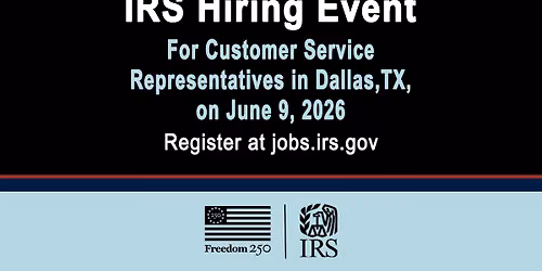 IRS Customer Service Representative Hiring Event