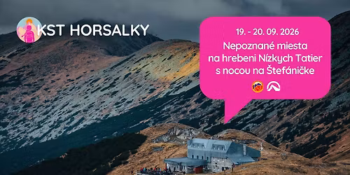 Hrebe\u0148om N\u00edzkych Tatier s nocou na \u0160tef\u00e1ni\u010dke