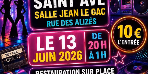 Soir\u00e9e disco 80\/90\/2000 et plus \u00e0 St Av\u00e9