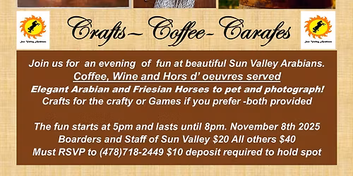 Wine, Coffee, Crafts and Horses!