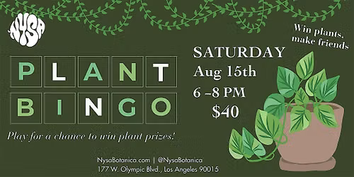 Plant Bingo @ Nysa Botanica