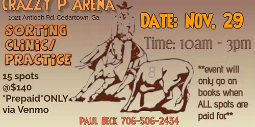 Crazzy P Arena Sorting Clinic 