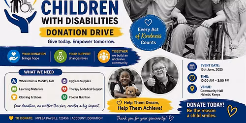SUPPORT CHILDREN WITH DISABILITIES- DONATION DRIVE