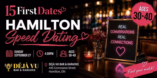 Hamilton Speed Dating (Age 30-40)
