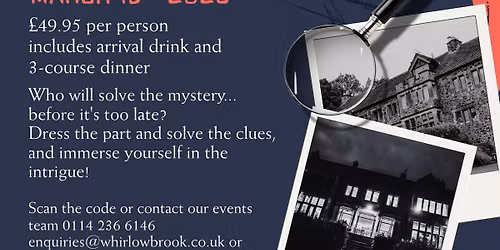 \ud83d\udd75\ufe0f\u200d\u2640\ufe0f 1920s Murder Mystery Dinner at Whirlow Brook Hall