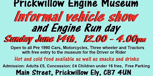 Informal Vehicle Show and Engine Run Day