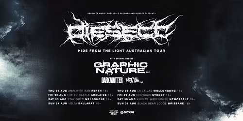 DIESECT "Hide From The Light EP Tour" Wollongong