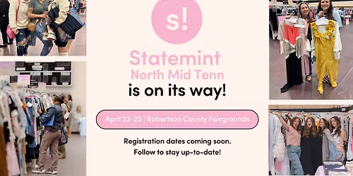 Statemint North Mid TN Spring\/Summer Pop-Up Adult Consignment for Men + Women