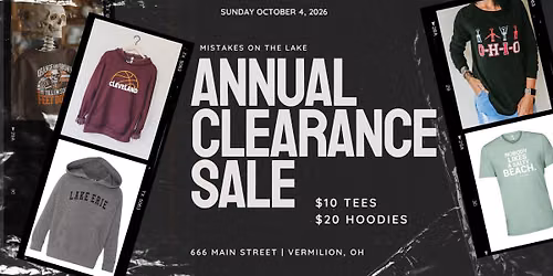 Mistakes on the Lake Annual Clearance Sale