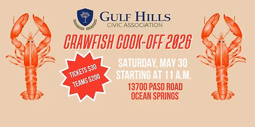 Gulf Hills Civic Association Crawfish Cook-Off 2026