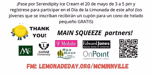 Lemonade Day McMinnville Sign Up Event at Serendipity Ice Cream