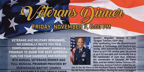 9th Annual Veterans Dinner and Program