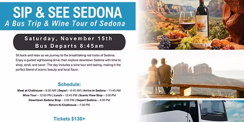 Sip & See Sedona: A Bus & Wine Tour of Sedona