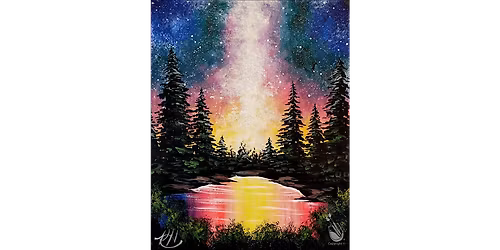 Majestic Galaxy in the Forest - Paint and Sip in Austin | Classpop!\u2122