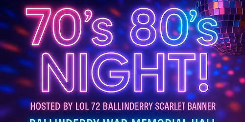 70\u2019s 80\u2019s Night