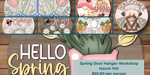 Spring Door Hanger Paint Night