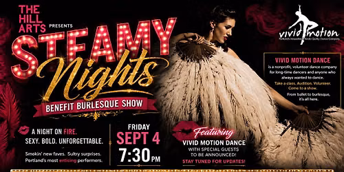 Steamy Nights | Annual Benefit for The Hill Arts