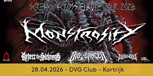 Monstrosity + supports @ DVG Club, Kortrijk