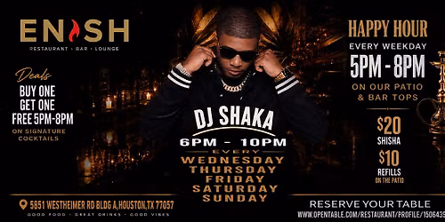 Happy hour every weekday