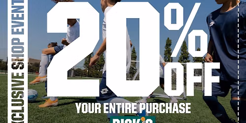 Club Shop Day @ Dick's Sporting Goods - Save 20%!