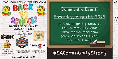 Taco Radio X Dj Irok X Mama Mo's Community Back to School Event
