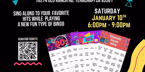 Music Bingo Night @ Dorner Family Vineyard Tehachapi