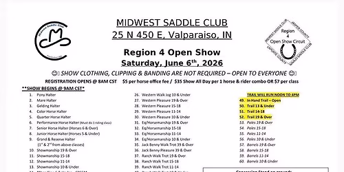 Region 4 Open Point Show!
