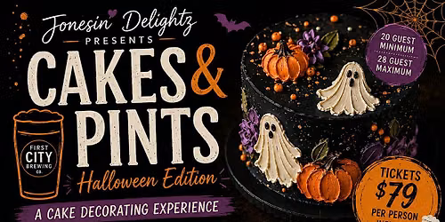 Cakes & Pints: Halloween Cake Decorating Experience