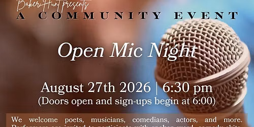 Community Event | Open Mic Night