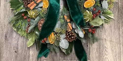 Christmas door wreath workshop