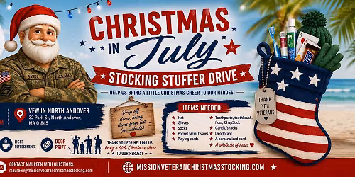 Christmas in July for Mission Veteran Christmas Stocking