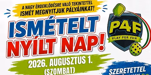 ISM\u00c9TELT PICKLEBALL NY\u00cdLT NAP \u2013 P4F PLAY FOR FUN