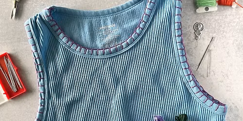 Decorative Embroidery - Embellish a Tank, T-Shirt or Tote 