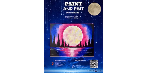 Pink Moon Reflections - Paint and Sip in Orange County | Classpop!\u2122