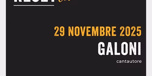GALONI@live in trio al Reset  Sabato 29 Novembre H 21.30
