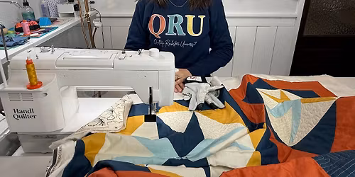 Chicago - Dogwood Blossoms Pillow with String & Story at Fiber+Fabric Craft Festival