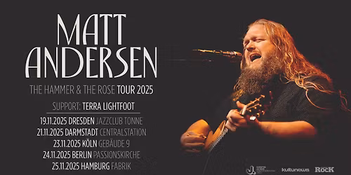 Matt Andersen | The Hammer & The Rose 2025 | K\u00f6ln