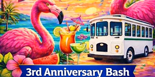 \ud83e\udda9 Flocking Fabulous: Flamingo Boozy Cruise \ud83e\udda93rd Anniversary Bash 