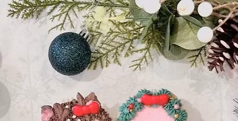 Kids Deer and Wreath Buttercream Cupcakes Class