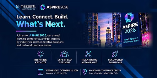 ASPIRE 2026 - MICROSOFT CONFERENCE CENTER NYC