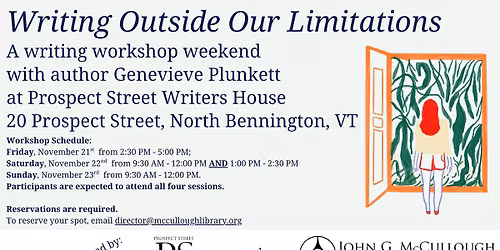 Writing Outside Our Limitations: A Writing Workshop Weekend with Genevieve Plunkett